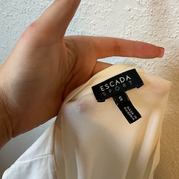 Escada Sport Multi Color Abstract Print Top Size Small - Picture 9 of 11